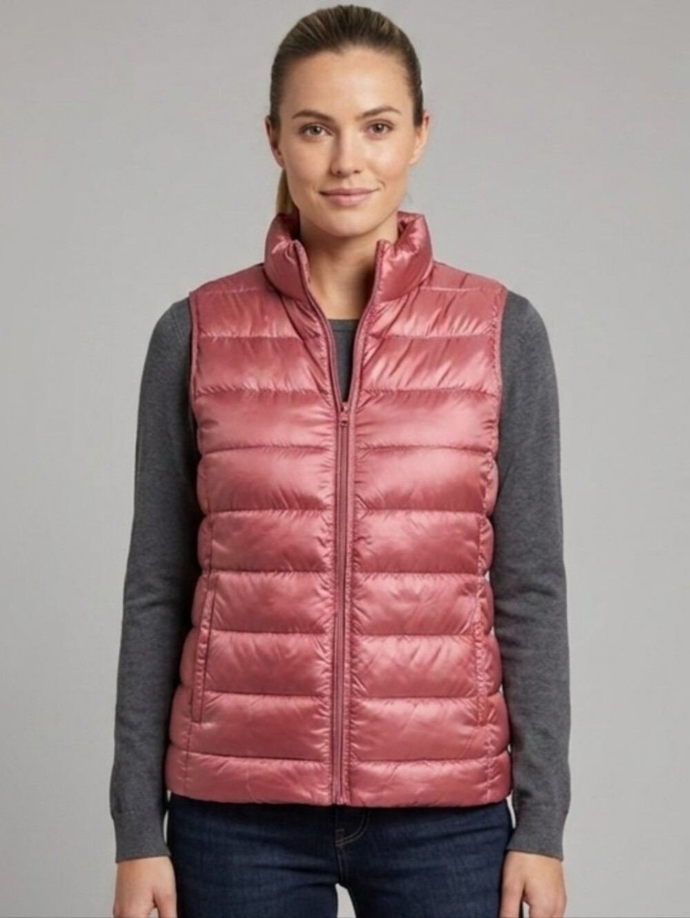TEX Women's Quilted Puffer Vest pink 42/ fits like medium